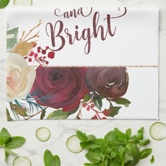 Mistletoe Manor Weihnachten Frohe und schöne Ferie Geschirrtuch (Gefaltet)