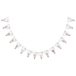 Mistletoe Manor Winter Chic Liebe ist süße Hochzei Wimpelkette