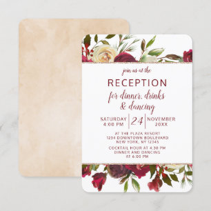 Mistletoe Manor Winter Floral Hochzeitsempfang Einladung
