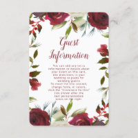 Mistletoe Manor Winter Floral Wedding Information