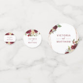 Mistletoe Manor Winter Floral Wedding Monogram Konfetti (Vorderseiten)