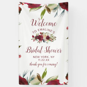 Mistletoe Manor Winter Hochzeitsdusche Willkommen Banner