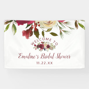 Mistletoe Manor Winter Hochzeitsdusche Willkommen Banner