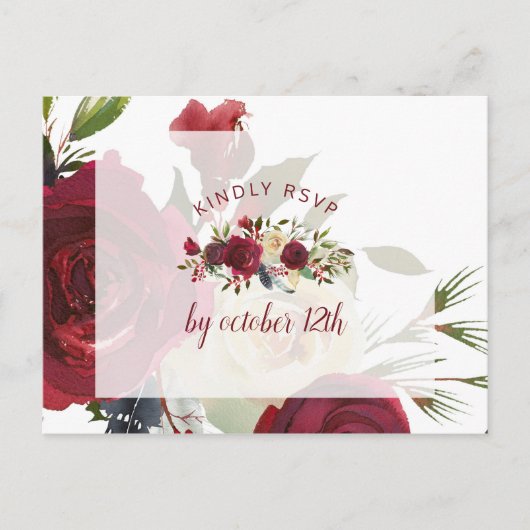 Mistletoe Manor Winter Wedding Meal Choice UAWG Postkarte (Vorderseite)