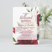 Mistletoe Manor Winter Wedding Probe Dinner Einladung (Stehend Vorderseite)