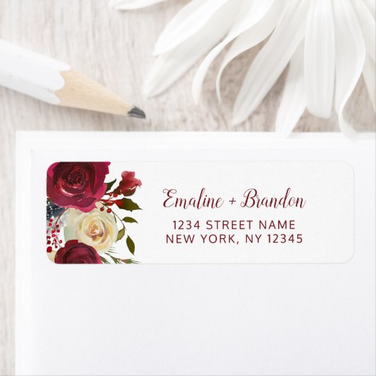 Mistletoe Manor Winter Wedding Rücksendeadresse (Insitu)