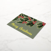 Mistletoe Merry Christmas Folien Feiertagspostkarte (Gedreht)