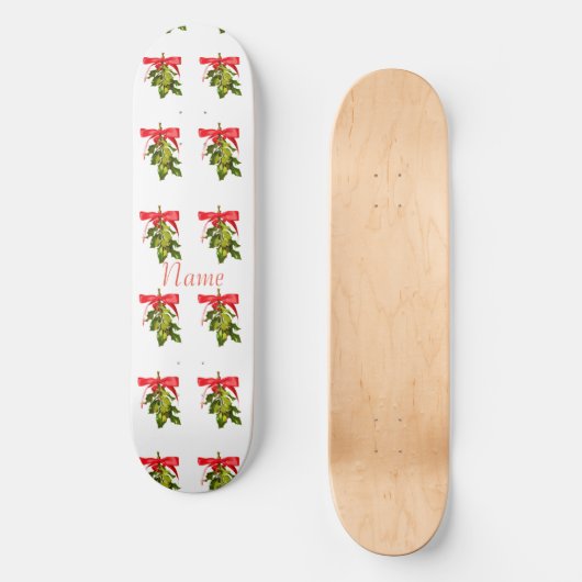 Mistletoe Merry Christmas Thunder_Cove Skateboard (Vorderseite)