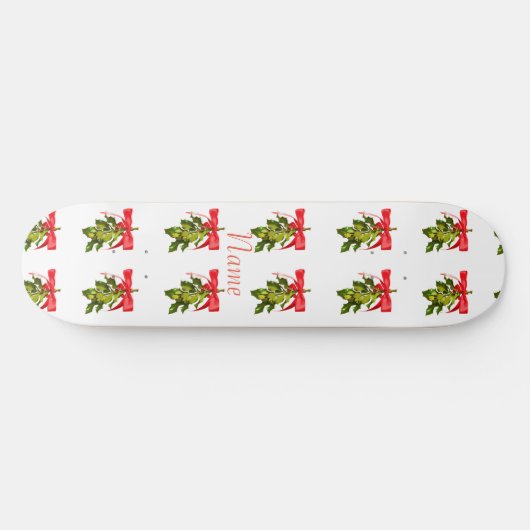Mistletoe Merry Christmas Thunder_Cove Skateboard (Horizontal)