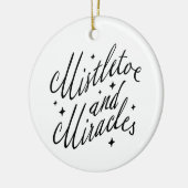 Mistletoe & Miracles Whimsical Christmas-Rundform Keramik Ornament (Links)
