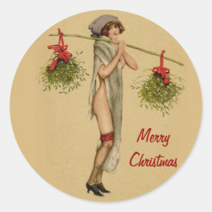 Mistletoe Miss 2 Runder Aufkleber
