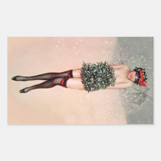 Mistletoe Miss Rechteckiger Aufkleber (Vorderseite)