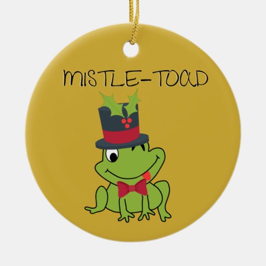 Mistletoe "Mistle Toad" Keramik Ornament (Vorne)