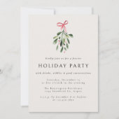 Mistletoe Modern Elegant Christmas Party Holiday Einladung (Vorderseite)