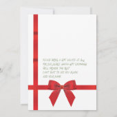 Mistletoe Modern Secret Santa Christmas Party Einladung (Rückseite)