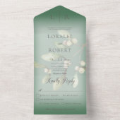 Mistletoe Modernes Pine Green Dinner All In One Einladung (Innen Boden)