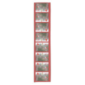 Mistletoe Moments Table Runner (rot) Kurzer Tischläufer (Vorderseite)