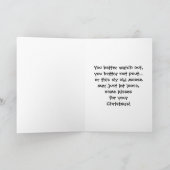 Mistletoe MOOSEtache Feiertagskarte (Innenseite)