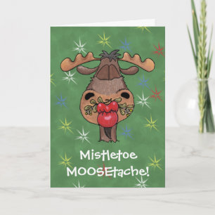 Mistletoe MOOSEtache Feiertagskarte