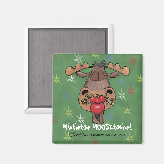 Mistletoe MOOSEtache Magnet (Vorderseite/Rückseite)