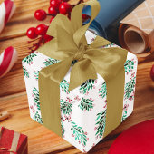 Mistletoe Muster HandGezeichnet Weihnachtswasserfa Geschenkpapier Set