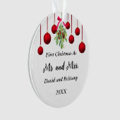 Mistletoe Neu verheiratete Acrylschmuck Ornament (Vorderseite)