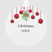Mistletoe Neu verheiratete Acrylschmuck Ornament (Rückseite)