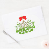 Mistletoe Ovaler Aufkleber (Umschlag)