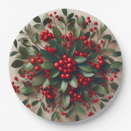 Mistletoe Pappteller (Vorderseite)