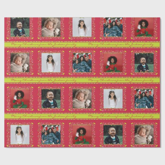 Mistletoe-Partridge-Streifen Rotes Weihnachtsfest Geschenkpapier (Flach)