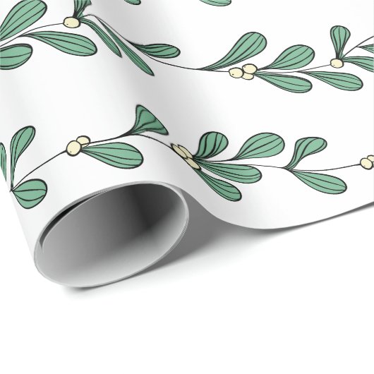 Mistletoe Pattern Geschenkpapier (Rolleneckpunkt)
