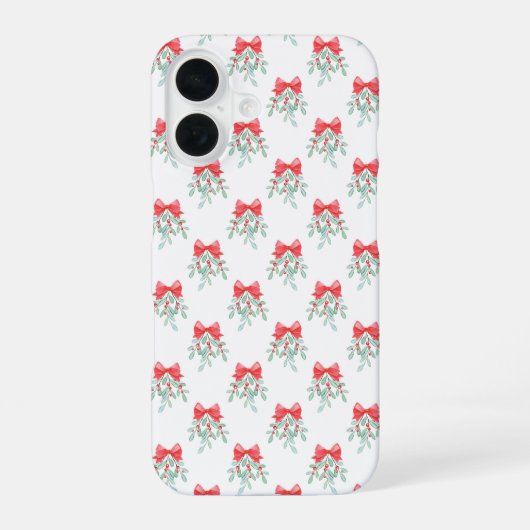Mistletoe Pattern iPhone 16 Hülle (Rückseite)