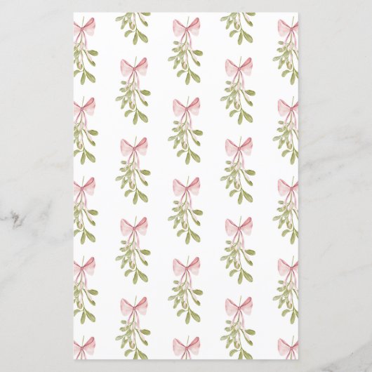 Mistletoe Pink Bow Brautparty Sie sagte, er sagte (Rückseite)