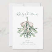 Mistletoe Posy Christmas Feiertagskarte (Vorderseite)