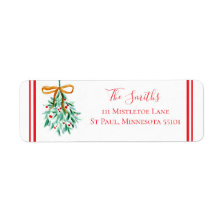 Mistletoe Return Address Labels