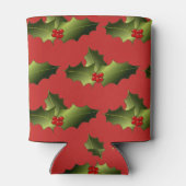 Mistletoe Rot und Grün Can Cooler Dosenkühler (Rückseite)