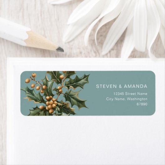 Mistletoe Rücksendeadressen-Aufkleber (Insitu)