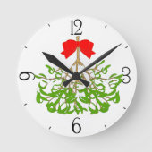 Mistletoe Runde Wanduhr (Vorderseite)