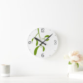 Mistletoe Runde Wanduhr (Zuhause)