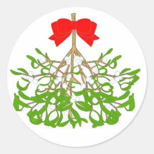 Mistletoe Runder Aufkleber