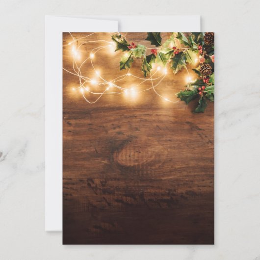 Mistletoe Rustic Corporate Weihnachtsfeier Einladung (Rückseite)