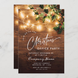 Mistletoe Rustic Corporate Weihnachtsfeier Einladung