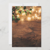 Mistletoe Rustic Holiday Weihnachtsfeiertag Abende Einladung (Rückseite)