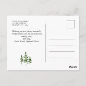 Mistletoe Rustikales Weihnachtsfeiertag Foto Gruß Postkarte (Rückseite)