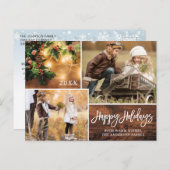 Mistletoe Rustikales Weihnachtsfeiertag Foto Gruß Postkarte (Vorne/Hinten)