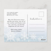 Mistletoe Rustikales Weihnachtsfeiertag Foto Gruß Postkarte (Rückseite)