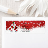 Mistletoe Santa Rücksendeadressen-Aufklebers (Insitu)