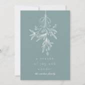 Mistletoe Season of Joy Holiday Card Einladung (Vorderseite)