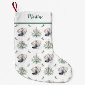 Mistletoe Silver Bells Traditional  Kleiner Weihnachtsstrumpf (Vorderseite)