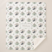 Mistletoe Silver Bells Weihnachten Sherpadecke (Vorderseite)